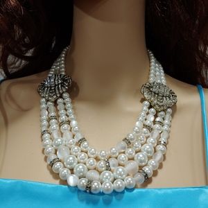 Chloe + Isabel heirloom Pearl Deco statement neckl